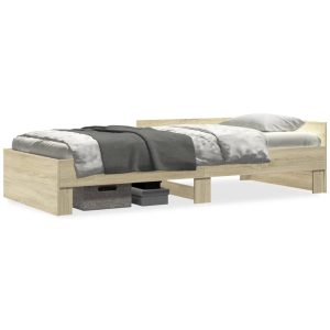Łóżko Drewniane Rama Łóżka Sofa Brązowe Do Sypialni Pokoju 75×190 cm 705920 Łóżko Drewniane Rama Łóżka Sofa Brązowe Do Sypialni Pokoju 75×190 cm 705920