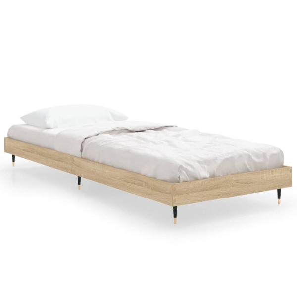Łóżko Drewniane Rama Łóżka Sofa Brązowe Do Sypialni Pokoju 75x190 cm 705972