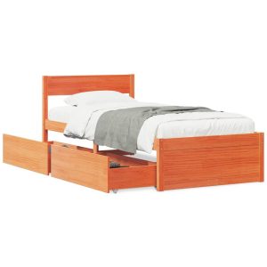 Łóżko Drewniane Rama Łóżka Sofa Brązowe Do Sypialni Pokoju 75×190 cm 721121 Łóżko Drewniane Rama Łóżka Sofa Brązowe Do Sypialni Pokoju 75×190 cm 721121