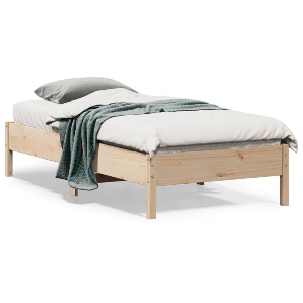 Łóżko Drewniane Rama Łóżka Sofa Brązowe Do Sypialni Pokoju 75x190 cm 475869