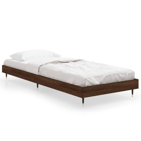 Łóżko Drewniane Rama Łóżka Sofa Brązowe Do Sypialni Pokoju 75x190 cm 721575