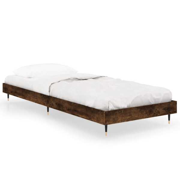 Łóżko Drewniane Rama Łóżka Sofa Brązowe Do Sypialni Pokoju 75x190 cm 721667