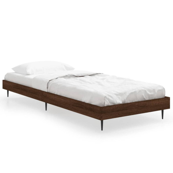 Łóżko Drewniane Rama Łóżka Sofa Brązowe Do Sypialni Pokoju 75x190 cm 721696