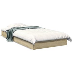 Łóżko Drewniane Rama Łóżka Sofa Brązowe Do Sypialni Pokoju 75×190 cm 723999 Łóżko Drewniane Rama Łóżka Sofa Brązowe Do Sypialni Pokoju 75×190 cm 723999