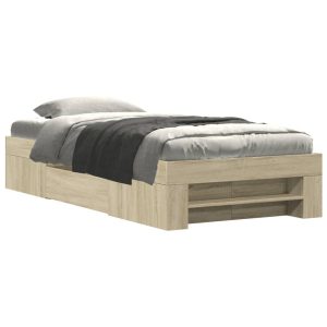 Łóżko Drewniane Rama Łóżka Sofa Brązowe Do Sypialni Pokoju 75×190 cm 724023 Łóżko Drewniane Rama Łóżka Sofa Brązowe Do Sypialni Pokoju 75×190 cm 724023