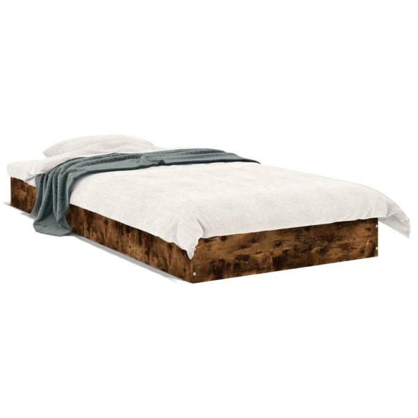 Łóżko Drewniane Rama Łóżka Sofa Brązowe Do Sypialni Pokoju 75x190 cm 724032