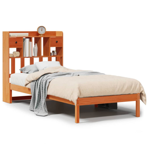 Łóżko Drewniane Rama Łóżka Sofa Brązowe Do Sypialni Pokoju 75x190 cm 724094