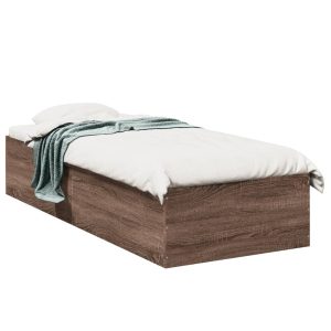 Łóżko Drewniane Rama Łóżka Sofa Brązowe Do Sypialni Pokoju 75×190 cm 724164 Łóżko Drewniane Rama Łóżka Sofa Brązowe Do Sypialni Pokoju 75×190 cm 724164