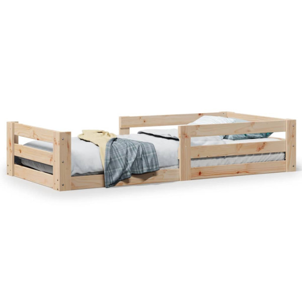 Łóżko Drewniane Rama Łóżka Sofa Brązowe Do Sypialni Pokoju 80x200 cm 476836