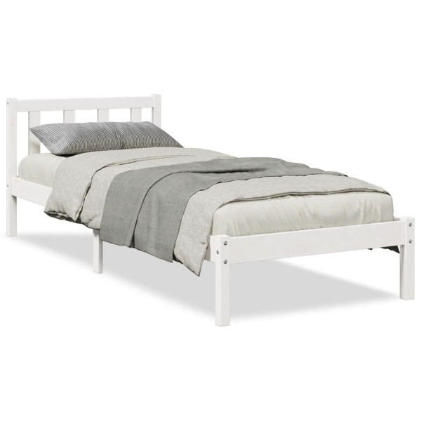Łóżko Drewniane Rama Łóżka Sofa Brązowe Do Sypialni Pokoju 80x220 cm 475933