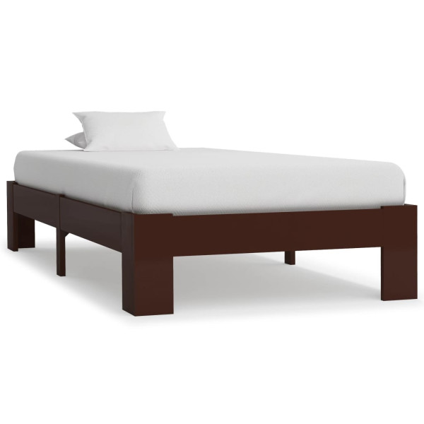 Łóżko Drewniane Rama Łóżka Sofa Brązowe Do Sypialni Pokoju 90 x 200 cm 721497