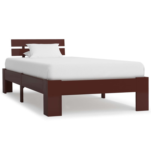 Łóżko Drewniane Rama Łóżka Sofa Brązowe Do Sypialni Pokoju 90 x 200 cm 728676