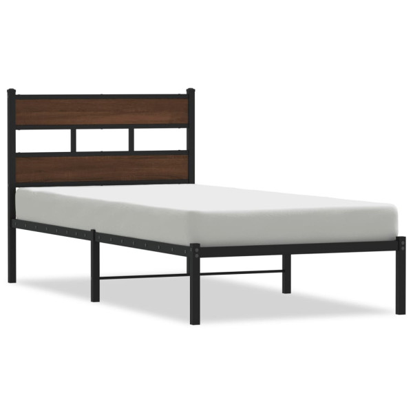 Łóżko Drewniane Rama Łóżka Sofa Brązowe Do Sypialni Pokoju 90x190 cm 679130