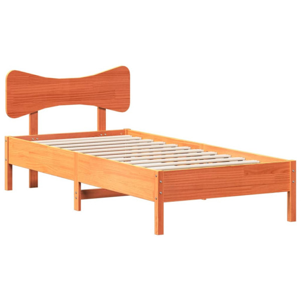Łóżko Drewniane Rama Łóżka Sofa Brązowe Do Sypialni Pokoju 90x190 cm 721173