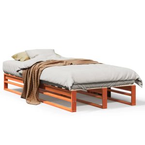 Łóżko Drewniane Rama Łóżka Sofa Brązowe Do Sypialni Pokoju 90×190 cm 721284 Łóżko Drewniane Rama Łóżka Sofa Brązowe Do Sypialni Pokoju 90×190 cm 721284