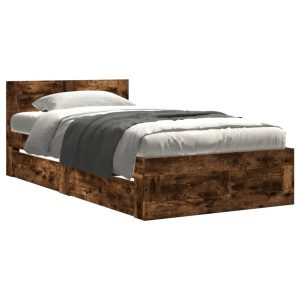Łóżko Drewniane Rama Łóżka Sofa Brązowe Do Sypialni Pokoju 90×200 cm 705917 Łóżko Drewniane Rama Łóżka Sofa Brązowe Do Sypialni Pokoju 90×200 cm 705917
