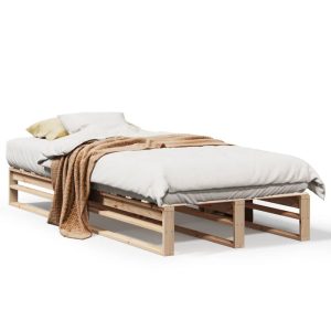 Łóżko Drewniane Rama Łóżka Sofa Brązowe Do Sypialni Pokoju 90×200 cm 478406 Łóżko Drewniane Rama Łóżka Sofa Brązowe Do Sypialni Pokoju 90×200 cm 478406