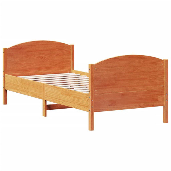 Łóżko Drewniane Rama Łóżka Sofa Brązowe Do Sypialni Pokoju 90x200 cm 721274
