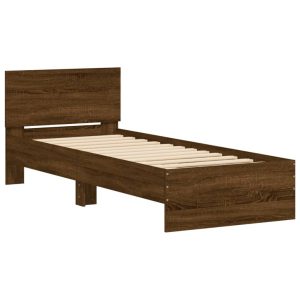 Łóżko Drewniane Rama Łóżka Sofa Brązowe Do Sypialni Pokoju 90×200 cm 721303 Łóżko Drewniane Rama Łóżka Sofa Brązowe Do Sypialni Pokoju 90×200 cm 721303