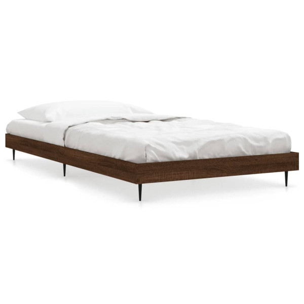 Łóżko Drewniane Rama Łóżka Sofa Brązowe Do Sypialni Pokoju 90x200 cm 721826