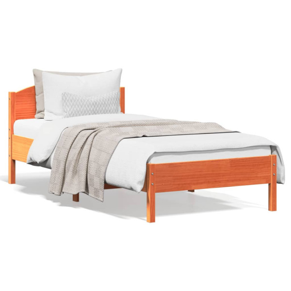 Łóżko Drewniane Rama Łóżka Sofa Brązowe Do Sypialni Pokoju 90x200 cm 724430