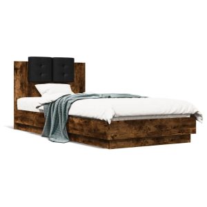 Łóżko Drewniane Rama Łóżka Sofa Brązowe Do Sypialni Pokoju 90×200 cm 724496 Łóżko Drewniane Rama Łóżka Sofa Brązowe Do Sypialni Pokoju 90×200 cm 724496