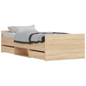 Łóżko Drewniane Rama Łóżka Sofa Brązowe Do Sypialni Pokoju 90×200 cm 724558 Łóżko Drewniane Rama Łóżka Sofa Brązowe Do Sypialni Pokoju 90×200 cm 724558