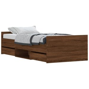 Łóżko Drewniane Rama Łóżka Sofa Brązowe Do Sypialni Pokoju 90×200 cm 724619 Łóżko Drewniane Rama Łóżka Sofa Brązowe Do Sypialni Pokoju 90×200 cm 724619