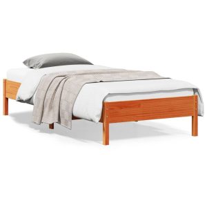 Łóżko Drewniane Rama Łóżka Sofa Brązowe Do Sypialni Pokoju 90×200 cm 728593 Łóżko Drewniane Rama Łóżka Sofa Brązowe Do Sypialni Pokoju 90×200 cm 728593
