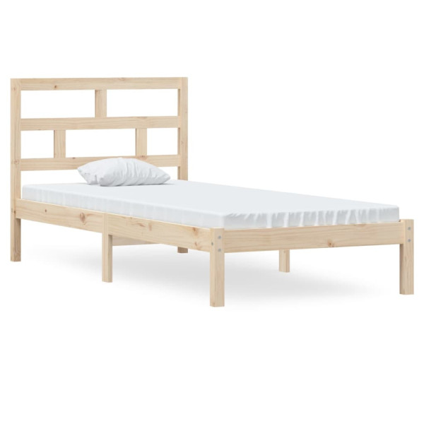 Łóżko Drewniane Rama Łóżka Sofa Brązowe Do Sypialni Pokoju 90x200 cm 480156