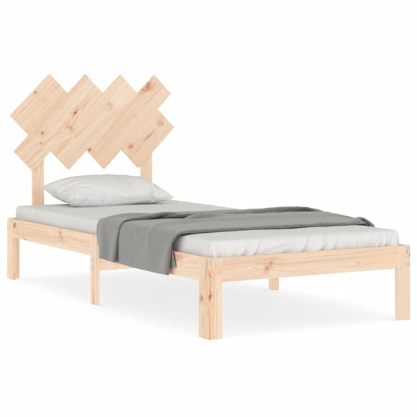 Łóżko Drewniane Rama Łóżka Sofa Brązowe Do Sypialni Pokoju 90x200 cm 475212