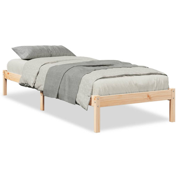 Łóżko Drewniane Rama Łóżka Sofa Brązowe Do Sypialni Pokoju 90x220 cm 477957