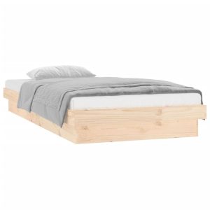 Łóżko Drewniane Rama Łóżka Sofa Brązowe Do Sypialni Pokoju LED 100×200 cm 473092 Łóżko Drewniane Rama Łóżka Sofa Brązowe Do Sypialni Pokoju LED 100×200 cm 473092