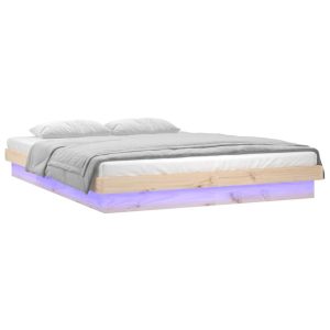 Łóżko Drewniane Rama Łóżka Sofa Brązowe Do Sypialni Pokoju LED 120×190 cm 471944 Łóżko Drewniane Rama Łóżka Sofa Brązowe Do Sypialni Pokoju LED 120×190 cm 471944