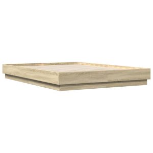Łóżko Drewniane Rama Łóżka Sofa Brązowe Do Sypialni Pokoju LED 120×200 cm 720970 Łóżko Drewniane Rama Łóżka Sofa Brązowe Do Sypialni Pokoju LED 120×200 cm 720970