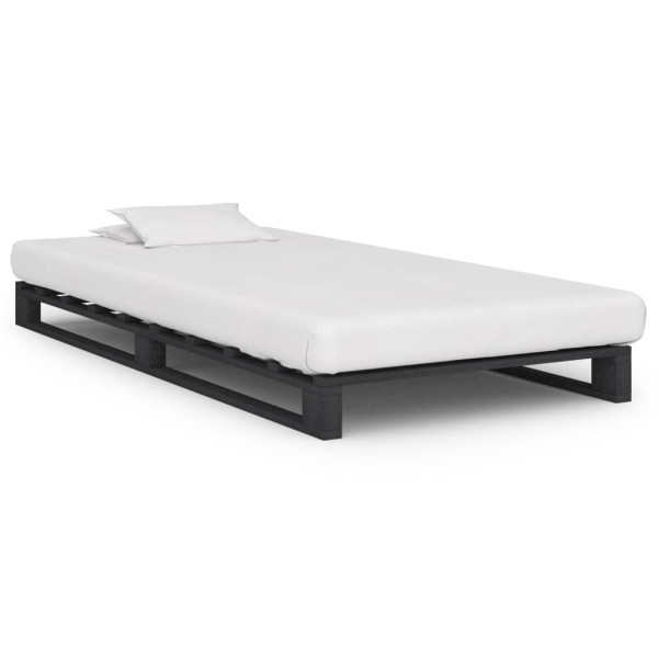 Łóżko Drewniane Rama Łóżka Sofa Szare Do Sypialni Pokoju 100 x 200 cm 723015