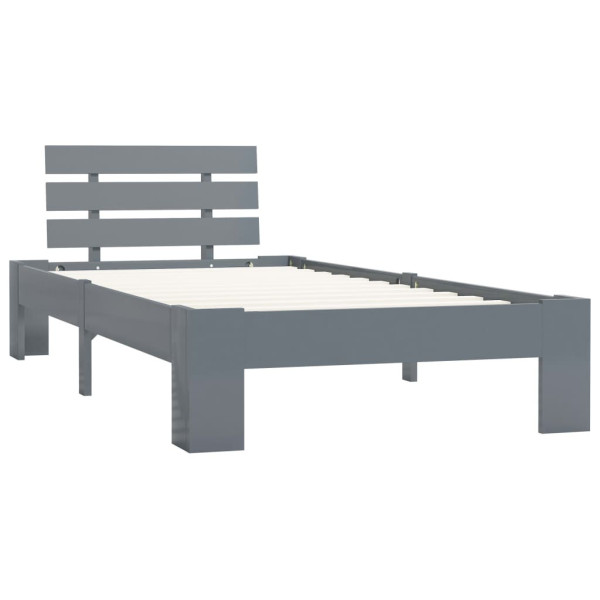 Łóżko Drewniane Rama Łóżka Sofa Szare Do Sypialni Pokoju 100 x 200 cm 728645