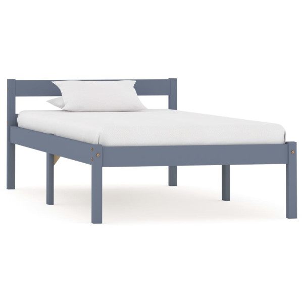 Łóżko Drewniane Rama Łóżka Sofa Szare Do Sypialni Pokoju 100 x 200 cm 721710