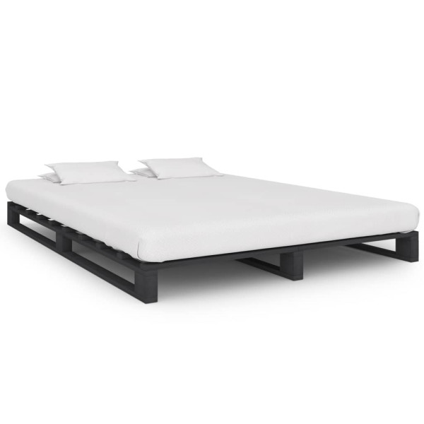 Łóżko Drewniane Rama Łóżka Sofa Szare Do Sypialni Pokoju 120 x 200 cm 723032
