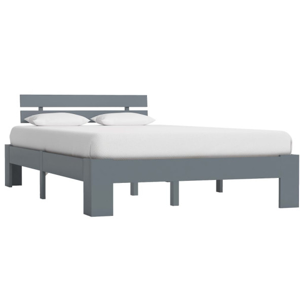 Łóżko Drewniane Rama Łóżka Sofa Szare Do Sypialni Pokoju 140 x 200 cm 728638
