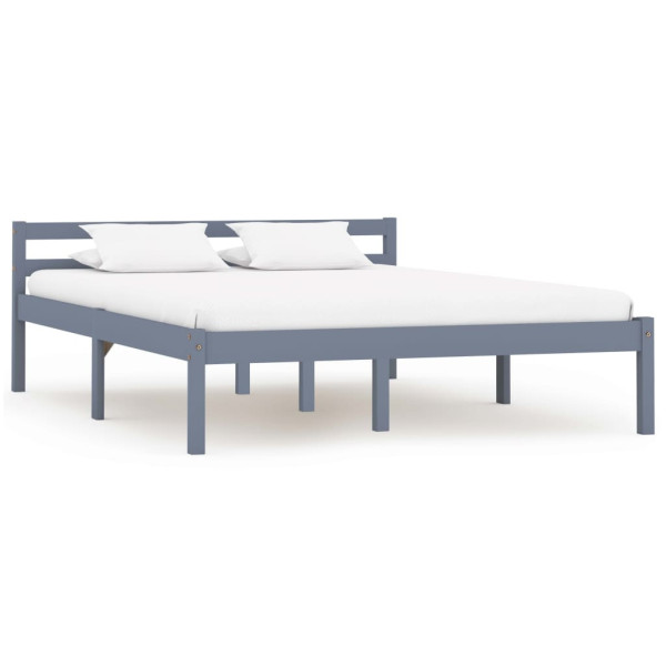 Łóżko Drewniane Rama Łóżka Sofa Szare Do Sypialni Pokoju 140 x 200 cm 721841