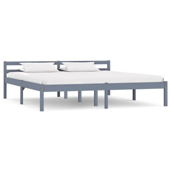 Łóżko Drewniane Rama Łóżka Sofa Szare Do Sypialni Pokoju 160 x 200 cm 721838