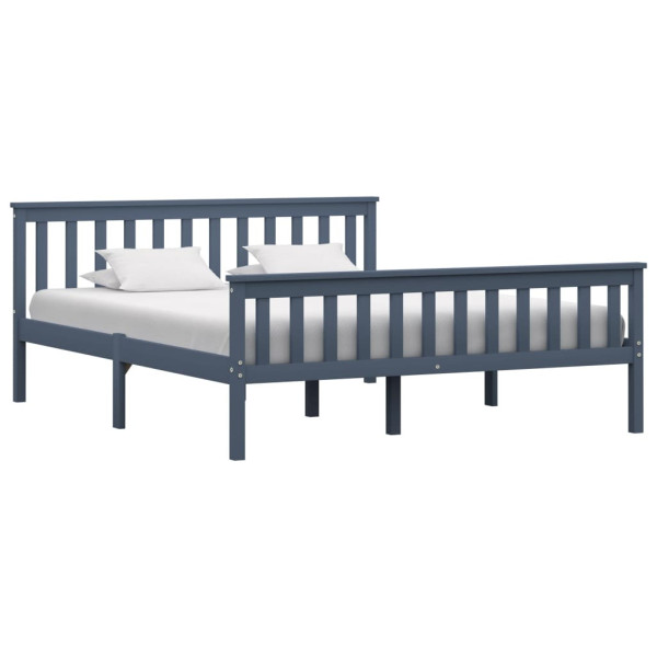 Łóżko Drewniane Rama Łóżka Sofa Szare Do Sypialni Pokoju 160 x 200 cm 720978