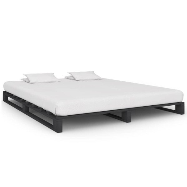 Łóżko Drewniane Rama Łóżka Sofa Szare Do Sypialni Pokoju 180 x 200 cm 723058
