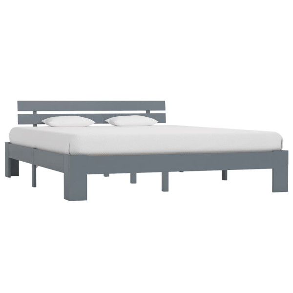 Łóżko Drewniane Rama Łóżka Sofa Szare Do Sypialni Pokoju 180 x 200 cm 728578