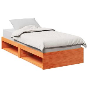 Łóżko Drewniane Rama Łóżka Sofa Ze Stelażem Brązowa 80×200 cm 830564 Łóżko Drewniane Rama Łóżka Sofa Ze Stelażem Brązowa 80×200 cm 830564