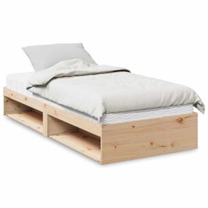 Łóżko Drewniane Rama Łóżka Sofa Ze Stelażem Brązowa 90×190 cm 829477 Łóżko Drewniane Rama Łóżka Sofa Ze Stelażem Brązowa 90×190 cm 829477