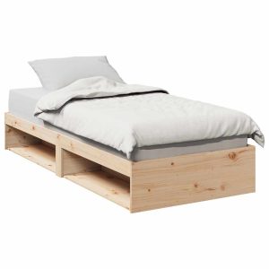 Łóżko Drewniane Rama Łóżka Sofa Ze Stelażem Brązowa 90×200 cm 831653 Łóżko Drewniane Rama Łóżka Sofa Ze Stelażem Brązowa 90×200 cm 831653