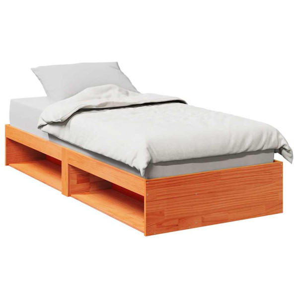 Łóżko Drewniane Rama Łóżka Sofa Ze Stelażem Brązowa 830569