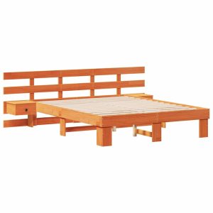 Łóżko Drewniane z Szufladami Rama Łóżka Ze Stelażem Brązowa 150 x 200 cm 837043 Łóżko Drewniane z Szufladami Rama Łóżka Ze Stelażem Brązowa 150 x 200 cm 837043